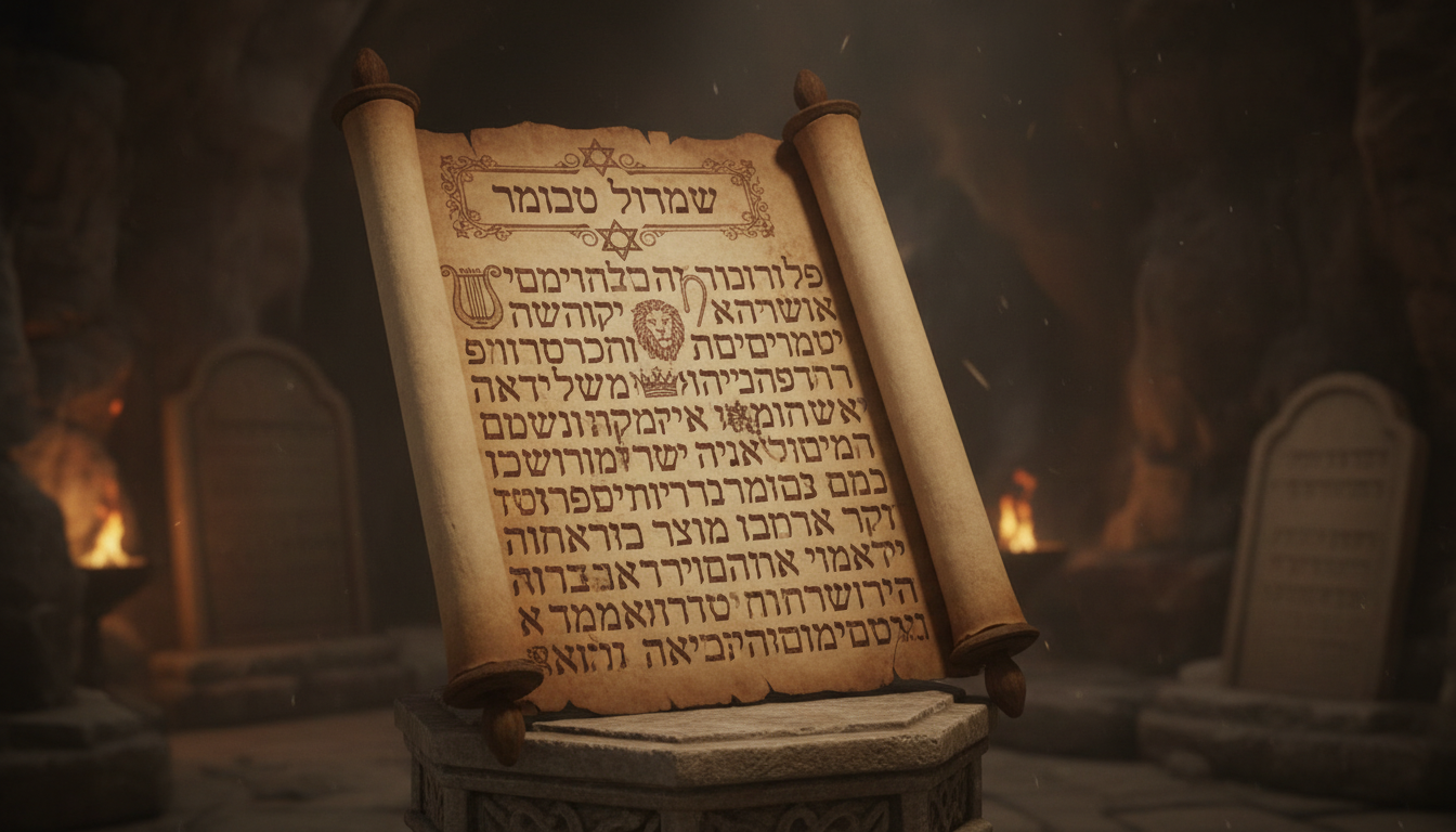 Ancient Hebrew text representing psalms of King David
